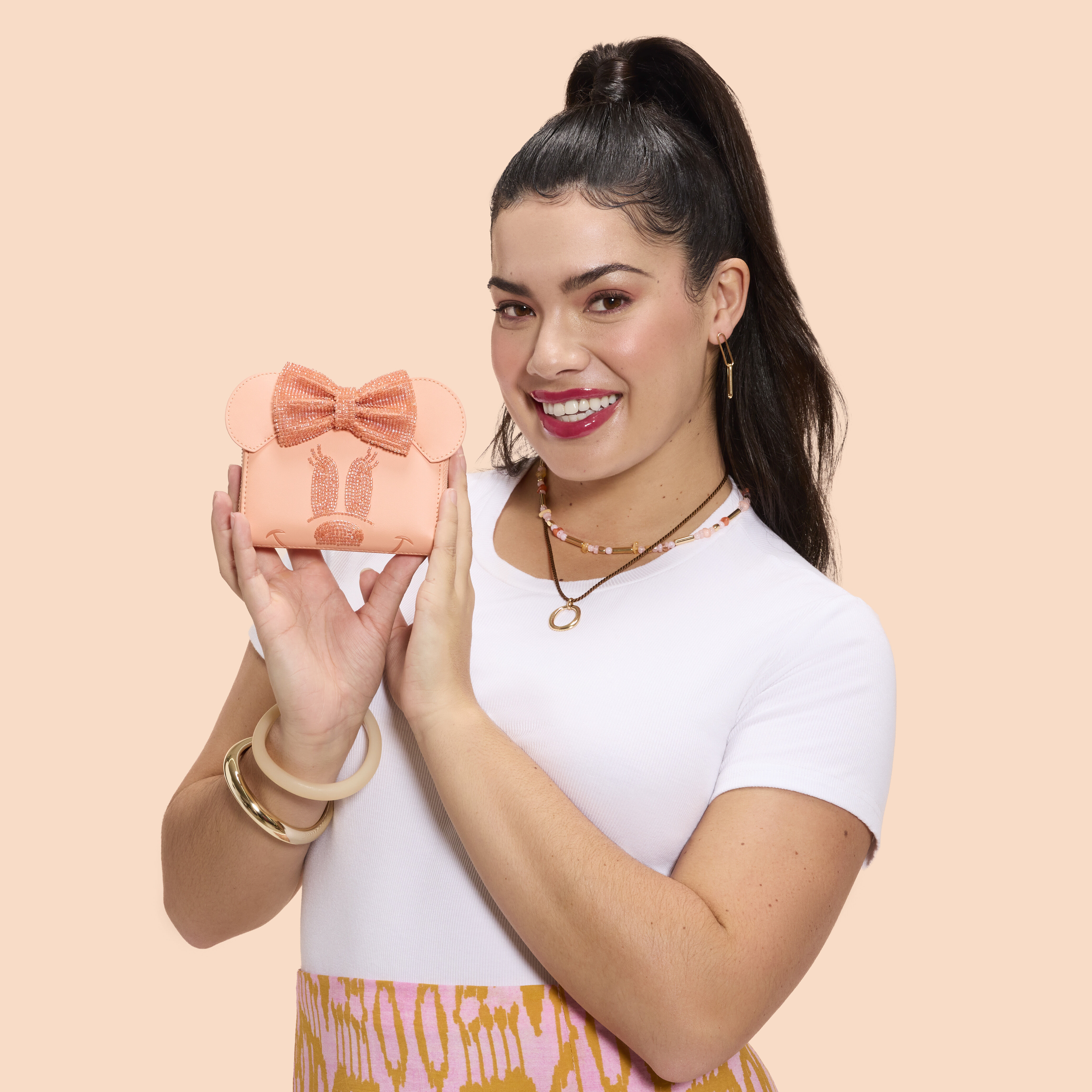 Minnie Mouse Exclusive Coral Zip Around Wallet | Loungefly
